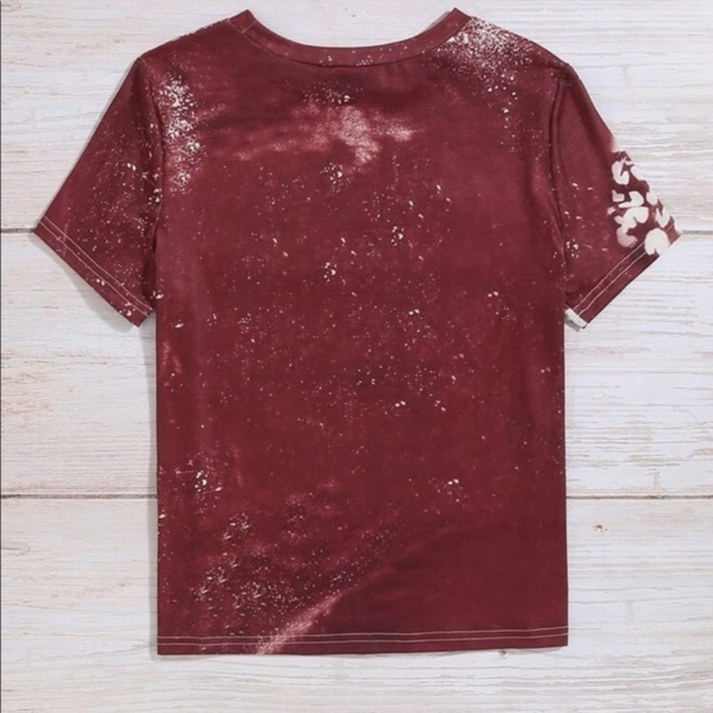 Leopard Print Womens Graphic Tee - Picture 2 of 5